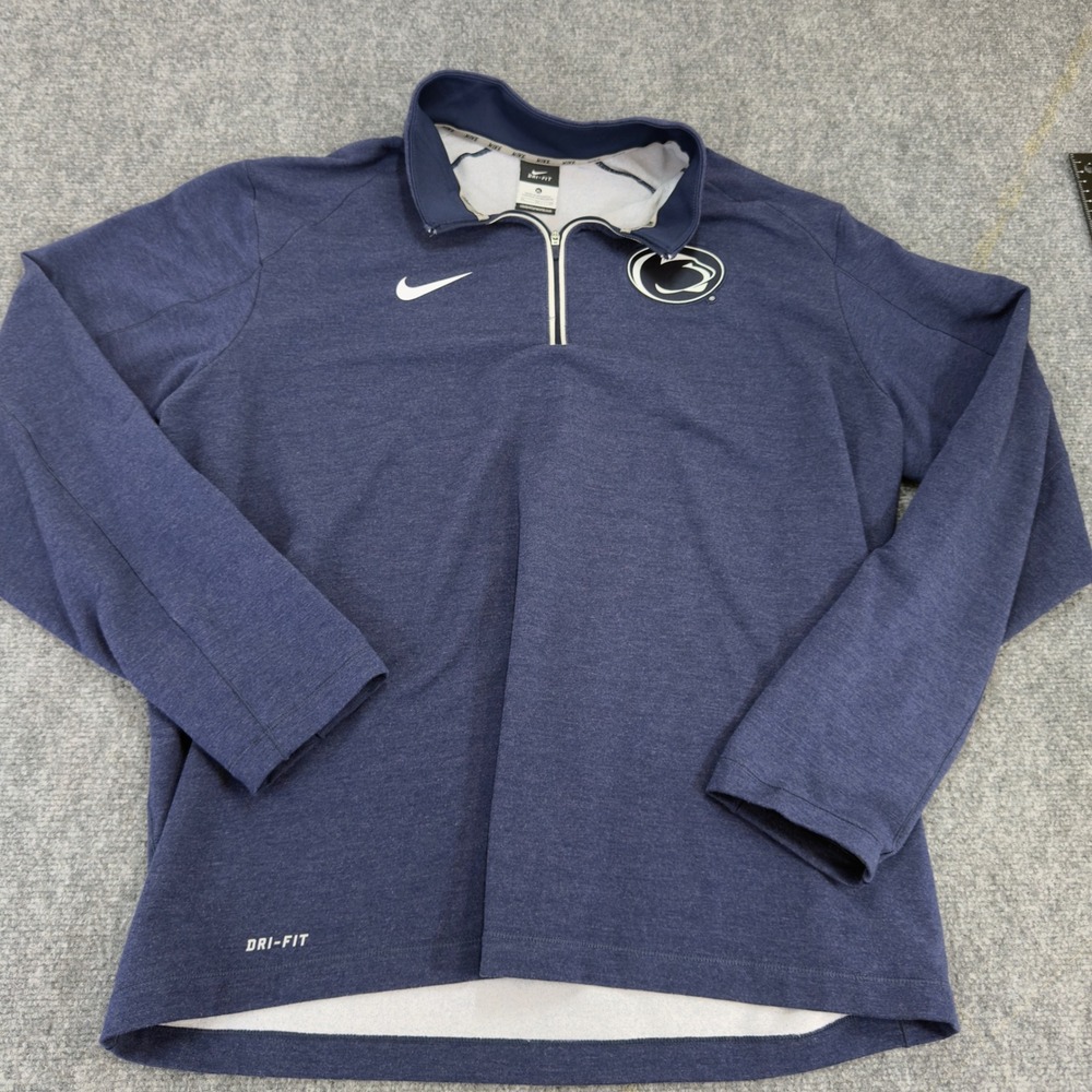 Nike Penn State Nittany Lions Dri-FIT Quarter Zip Pullover Navy Size XL